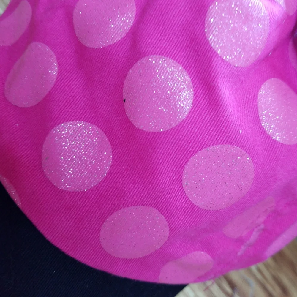 Disney Store Minnie Mouse Pink Polka Dot Bow Cap with Ears Girls Hat
